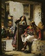 Arab or Arabic people and life. Orientalism oil paintings  343